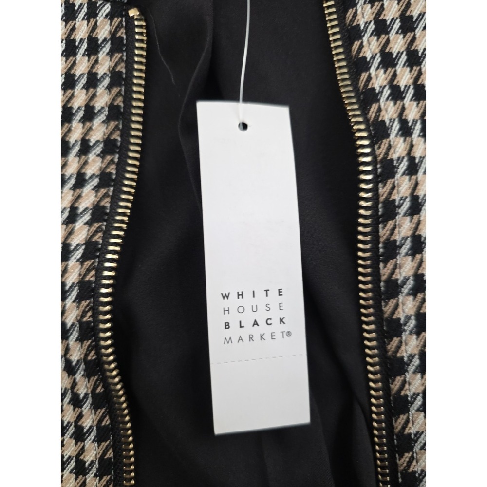 White House Black Market Women Plaid Front Zip Jacket Size 12 - Picture 10 of 12